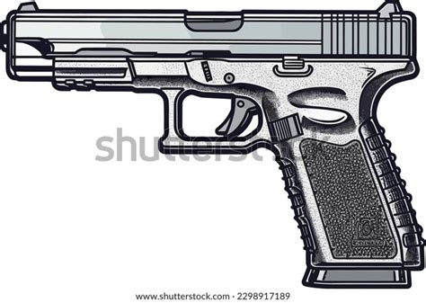 Glock 17 9mm Hand Gun Vector Stock Vector (Royalty Free) 2298917189 ...