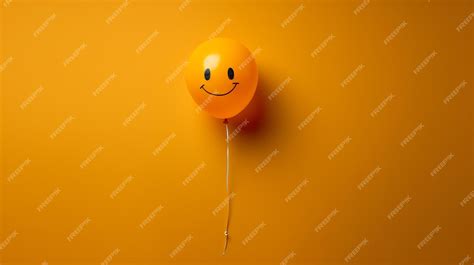 Premium AI Image | A yellow balloon with a smiley face on it