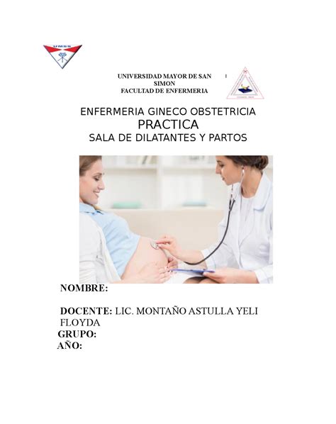 Fichas De Gineco Obstetrica Enfermeria Gineco Obstetricia Practica