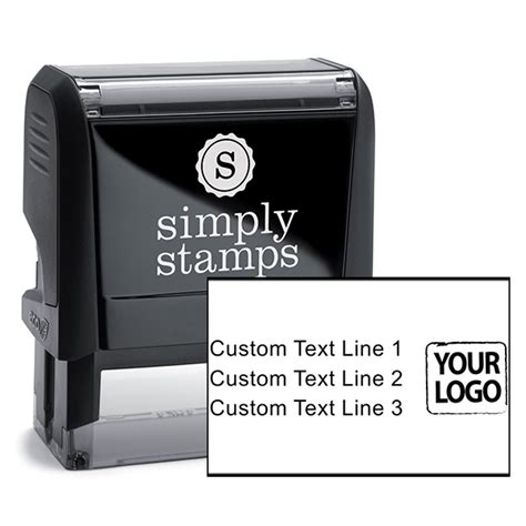 Customized Business Logo Self Inking Stamp Simply Stamps