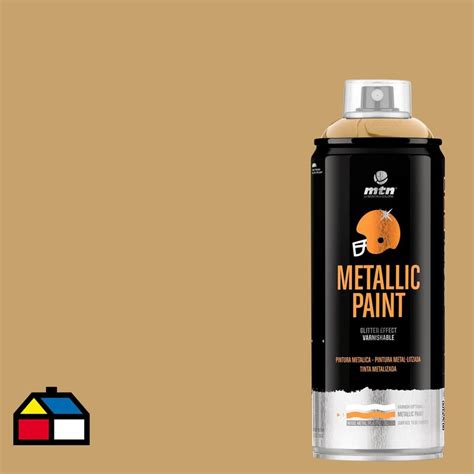 Pintura Metalizada en Spray Oro Metálico 400ml Sodimac Chile