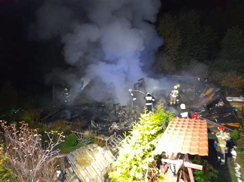 Pożar budynku mieszkalnego w gminie Czernikowo Dom spłonął doszczętnie