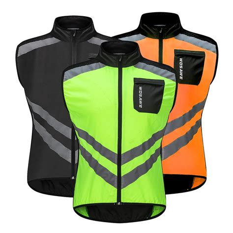 WOSAWE Gilet De Cyclisme Pour Hommes R Fl Chissant Coupe Vent Imperm