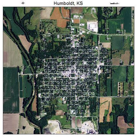 Aerial Photography Map of Humboldt, KS Kansas