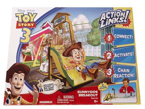 Toy Story 3 Action Links Sunnyside Breakout Stunt Set By Mattel Woody