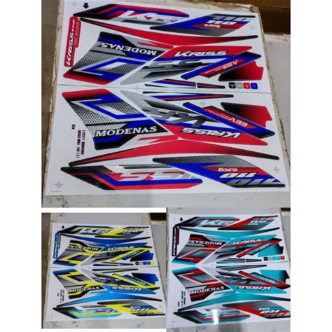 Stiker Sticker Body Stripe Cover Set 2 Modenas Kriss 110 Mr3 Kriss110