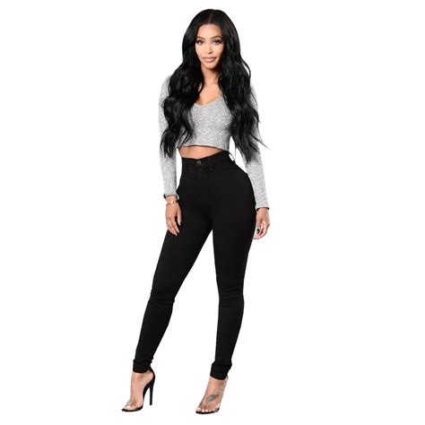 Sejian New Arrival Black Jeans Trousers Stretch Tight Jeans Womens Denim Pant For Girls Female