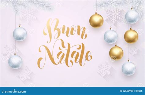 Buon Natale Christmas Template Cartoon Vector