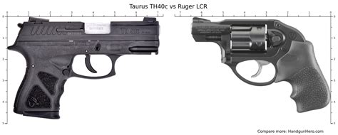 Taurus Th C Vs Ruger Lcr Size Comparison Handgun Hero