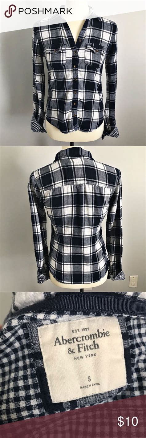 4 10⭐️ Abercrombie And Fitch Plaid Button Down Clothes Design