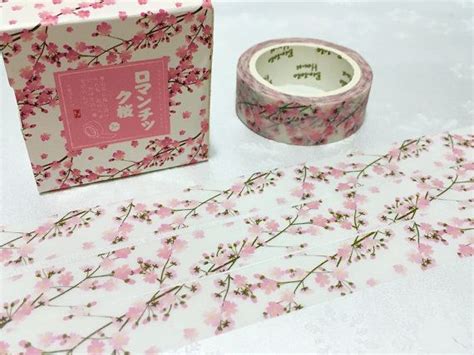 Sakura Washi Tape M X Cm Cherry Blossom Pink Flower Etsy