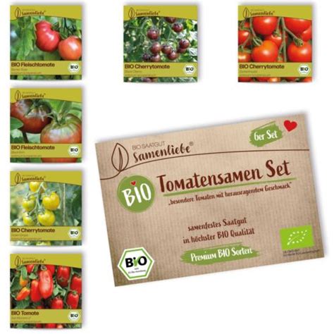 BIO Tomaten Samen Set 6 historische Sorten Tomaten Pflanzen BIO Gemüse