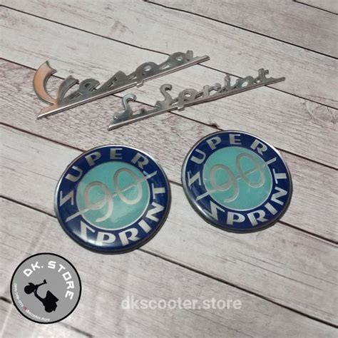 Jual Emblem Vespa Ss90 Almunium Set Di Lapak Scooterdk Bukalapak