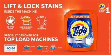 Buy Tide Matic Liquid Detergent Top Load Stain Removal In Washing