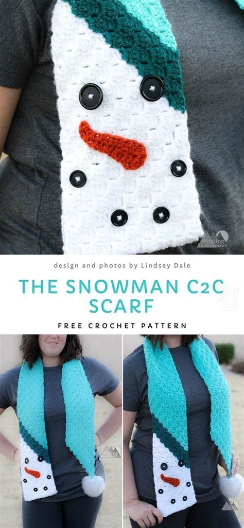 Winter C2c Crochet Blankets Ideas Pattern Center Crochet Snowman