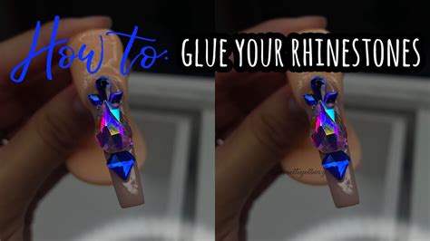 How To Glue Rhinestones To Nails Jvnnettegotbarz Youtube