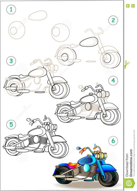 Motorcycle Drawing Easy at PaintingValley.com | Explore collection of ...