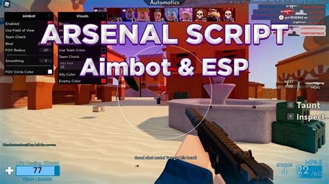 Arsenal Hack Script Aimbot And Esp Roblox Arsenal Gui Youtube