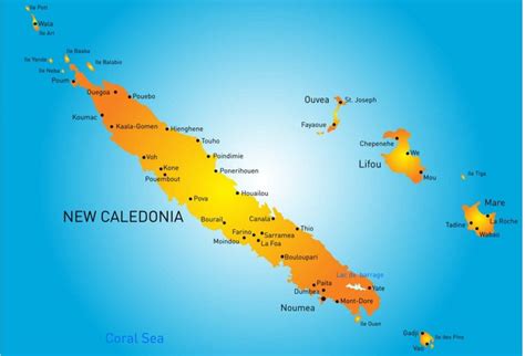 Map of New Caledonia | New Caledonia Flag Facts | Places to visit in ...