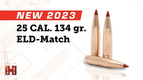 Hornady 25 Caliber 134 Grain ELD Match Bullet YouTube