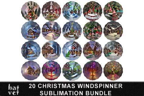 Christmas Wind Spinner Design Bundle Graphic By BatVet Creative Fabrica