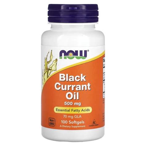 Black Currant Oil Zwarte Besblad Mg Now Foods Bodystore