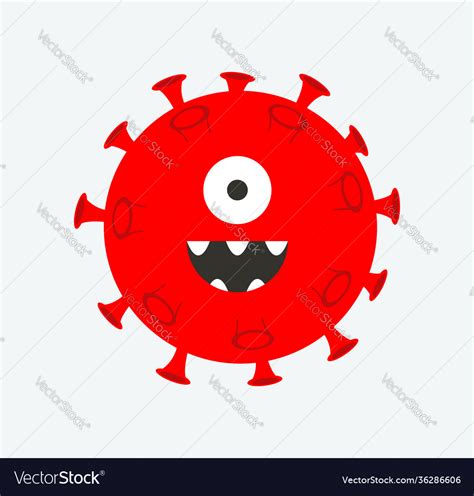 Cartoon covid-19 virus clipart Royalty Free Vector Image