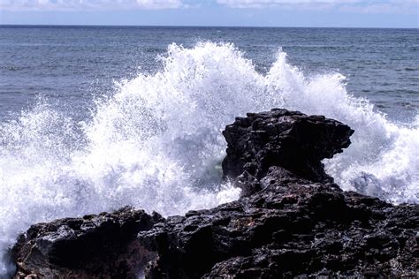 Free Picture Rock Splash Ocean Water Sea Seashore Wave Beach