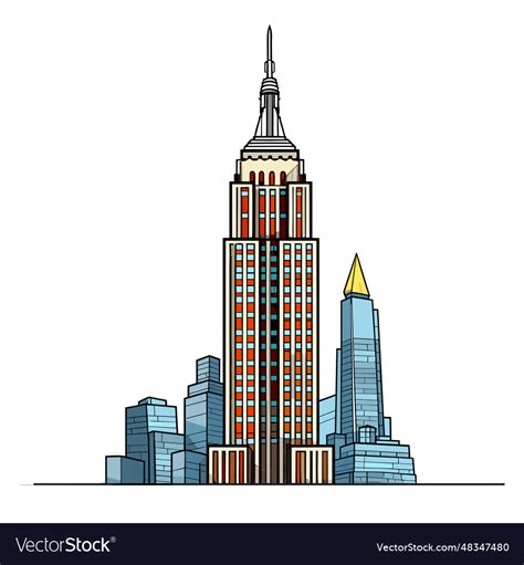 Empire state building Royalty Free Vector Image