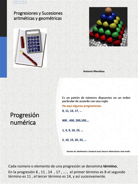 Progresiones Y Sucesiones Aritméticas Y Geométricas Pdf Secuencia