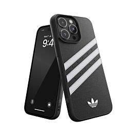 Adidas Originals Pu Case For Iphone Pro Max Black White Line