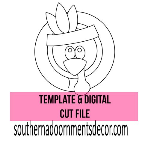 Turkey Face Template & Digital Cut File – Southern Adoornments Decor