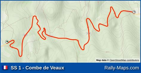 Ss Combe De Veaux Stage Map Rallye R Gional De Vaison La Romaine