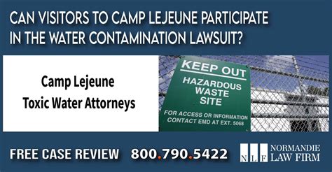 Can Visitors To Camp Lejeune Participate In The Water Contamination