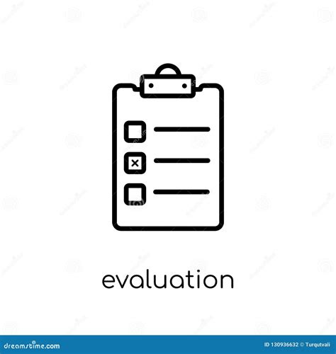 Evaluation Icon Trendy Modern Flat Linear Vector Evaluation Ico Stock