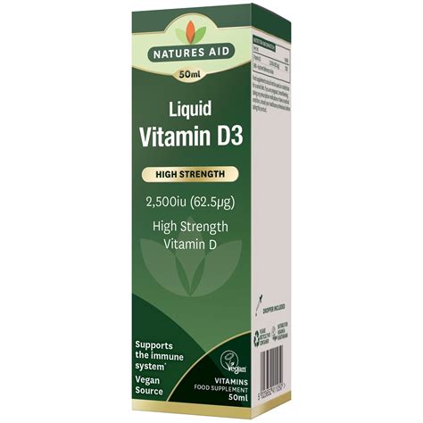 Natures Aid Vitamin D Liquid Iu Vegan Vegan From Natures Aid Uk