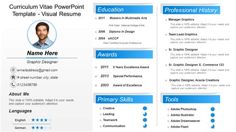 Free Powerpoint Resume Templates Prntbl Concejomunicipaldechinu Gov Co