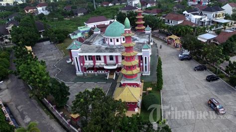 Foto Aerial Masjid Cheng Hoo Palembang Foto 1 1704538 Tribunnews