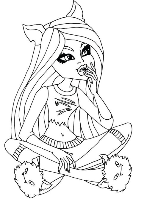 Clawdeen Coloring Pages At Free Printable Colorings Pages To Print And Color