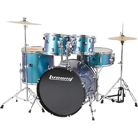 Ludwig Backbeat Complete Piece Drum Set With Hardware And Cymbals