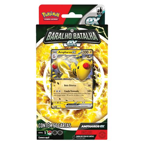 Cartas Pok Mon Baralho Deck De Batalha Cartas Ampharos Ex