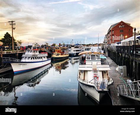 Portland Maine Waterfront Stock Photo Alamy