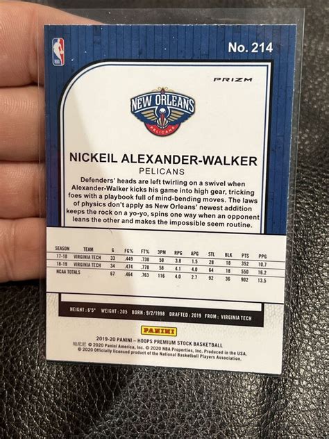 Nickeil Alexander Walker Hoops Premium Teal Prizm Rc