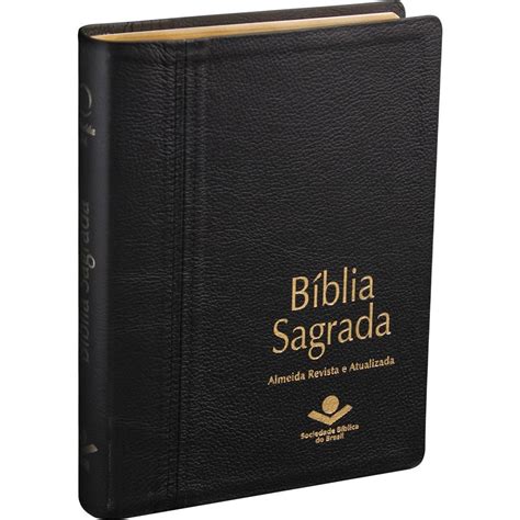 Bíblia Sagrada Letra Extra Gigante Capa De Couro Legítimo R 173 29