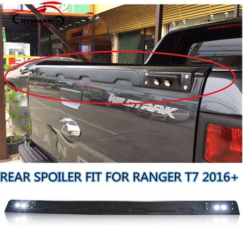 Citycarauto Led Black Rear Spoiler Tail Wing Fit For Ranger T Txl