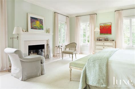 Traditional Mint Green Bedroom - Luxe Interiors + Design