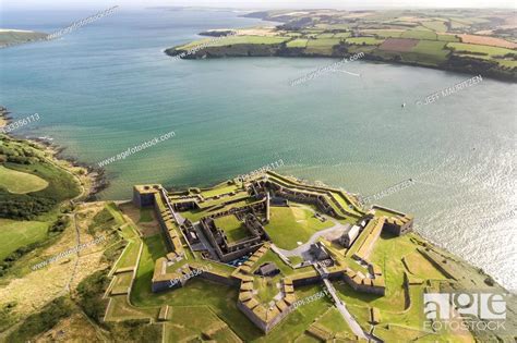 Aerial view of Charles Fort on Kinsale Harbour; Kinsale, County Cork ...