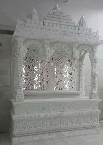 White Marble Temple For Home Size 30 X 18 X 42 Inch At Rs 30000 In