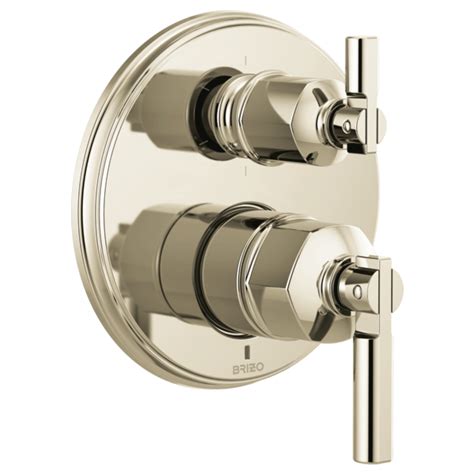 Brizo Invari® Pressure Balance Valve With Integrated 6 Function Diverter Trim Less Handles