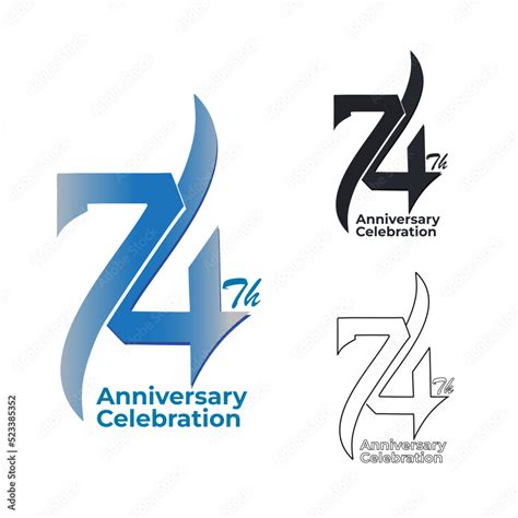 74 Set Logo Vektor Logo Anniversary Stock Vector Adobe Stock